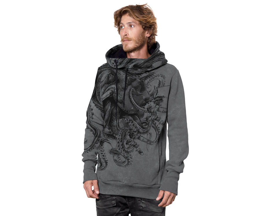 men grey alternative hoodie